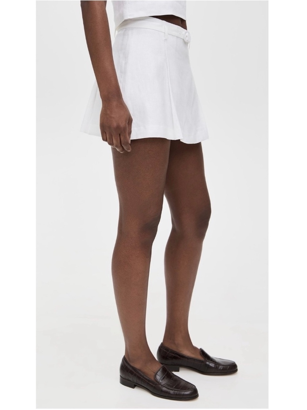 NWT Reformation Rory Mini Linen Skirt White 2 - Picture 10 of 11